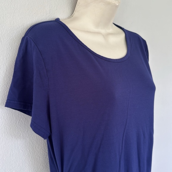 Smallshow maternity dark blue short sleeve scoop neck tee size large - Picture 5 of 11